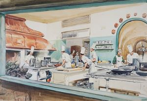 La cucina del ristorante