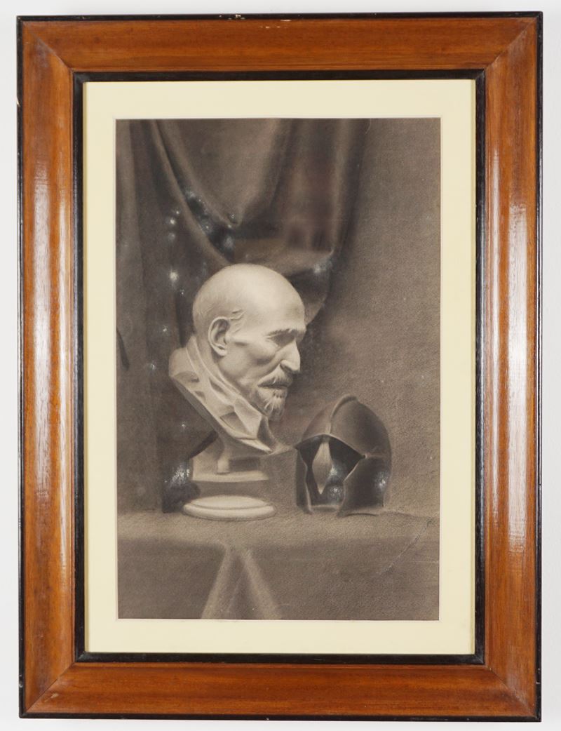 Composizione con gusto ed elmo