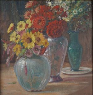 Natura morta con vasi e fiori