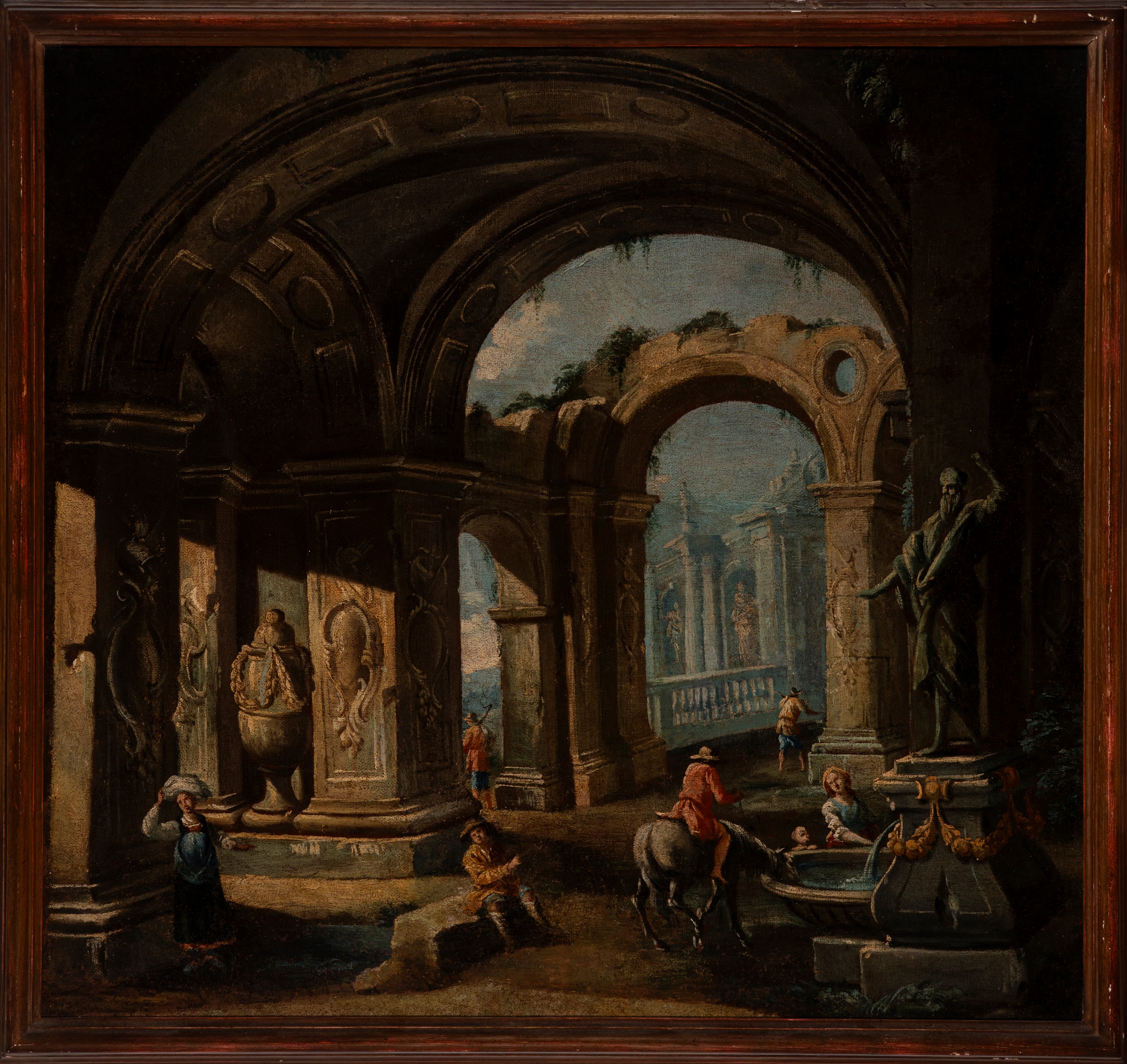 Capriccio architettonico con figure