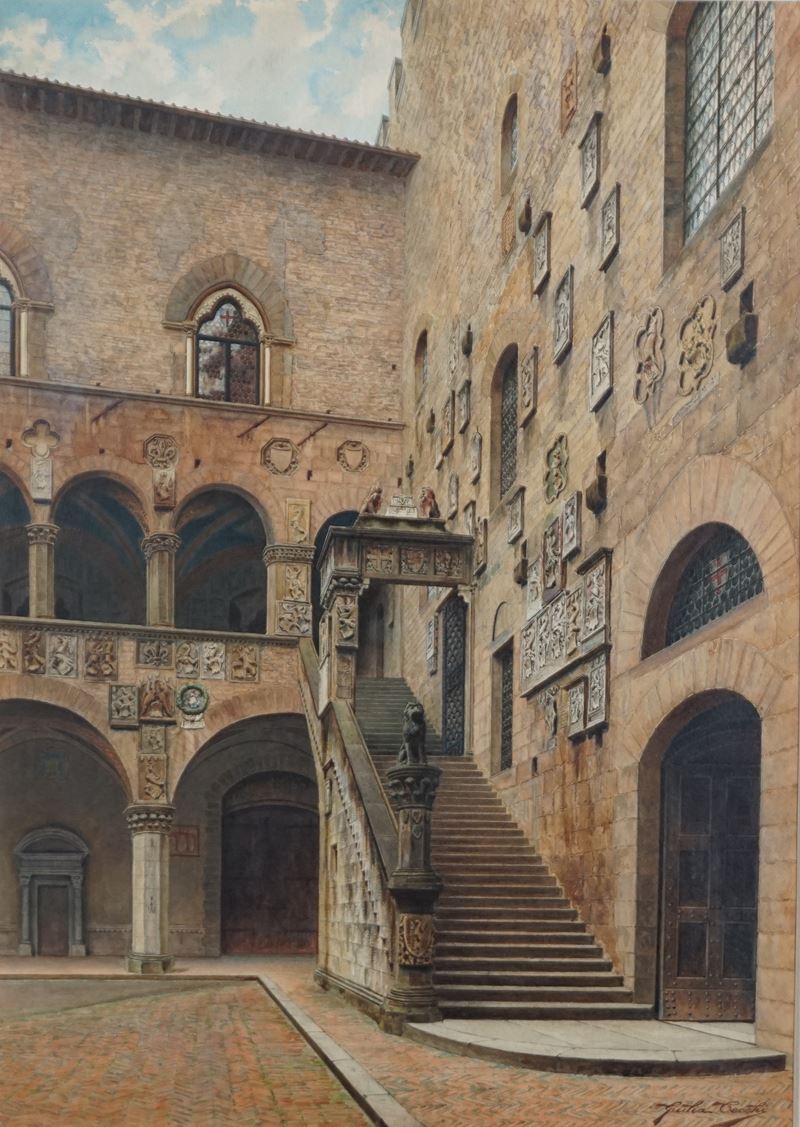 Scalinata nel cortile del Bargello