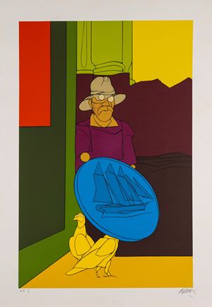 Valerio Adami - Derrière le miroir 1973 | Prints & Multiples