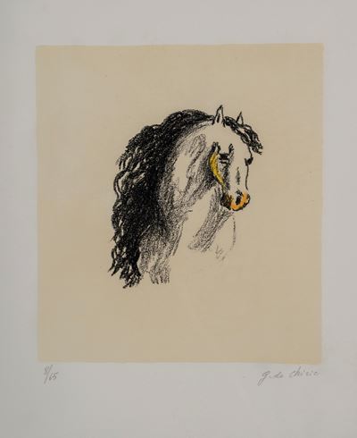 Il cavallo Balio, litografia a colori (es. 8/65)