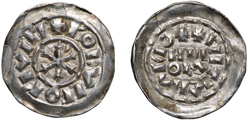 RODOLFO II DI BORGOGNA (924 - 926) – Denaro scodellato, s.d., Milano.