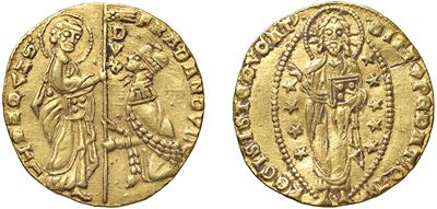 FRANCESCO DANDOLO, Ducato, s.d., Venezia, oro, 3,52 gr., Diam. 19,50 mm.