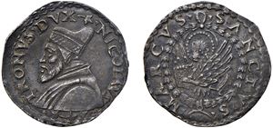 NICOLO' TRON, Doge LXVIII (1471 - 1473) - 20 soldi lira, II type, called "Lira Tron" or "Trono", with ivy branch.