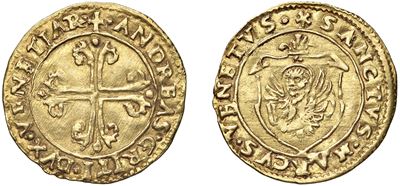 ANDREA GRITTI, Doge LXXVII (1523 - 1538), ½ Scudo in Oro, Venezia