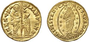FRANCESCO VENIER, Doge (1554 - 1556) &ndash; Zecchino, sd, Venice