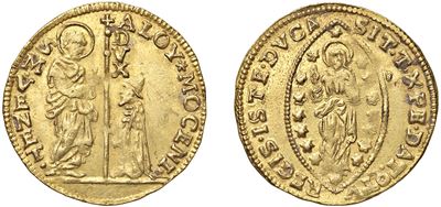 Alvise II Mocenigo, Zecchino (1700 - 1709), in oro, diam. 22,00 mm