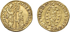 MARCO FOSCARINI, Doge CXVIX (1762 - 1763) &ndash; Zecchino, sd, Venice.