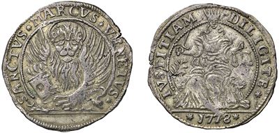 Monetazione anonima, Lirazza da 30 soldi 1778, Venezia - Argento