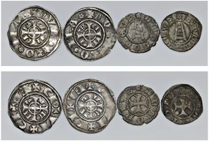VARIE AUTORITA' EMITTENTI (XIII &ndash; XIV sec.) - Lotto di 4 monete, s.d., Verona.