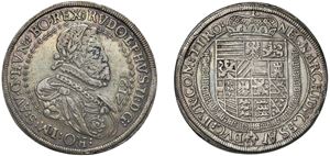 SACRO ROMANO IMPERO - RODOLFO II D'ASBURGO (1576 - 1612) - Tallero 1612, Hall.