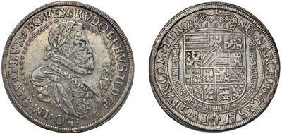 Rodolfo II d'Austria, Tallero 1612, argento