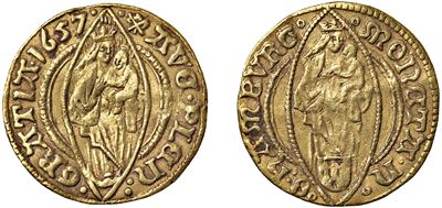 Ducato in oro, Amburgo 1657