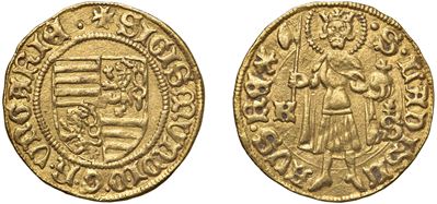 Sigismondo di Lussemburgo, Gulden in oro, s.d., Kremnitz