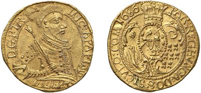 Principato di Transilvania, Michael Apafi (1662-1690), Ducato 1687, Fogaras, in oro, diam. 21,20 ...