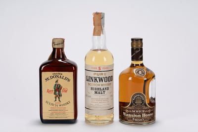 Selezione di Whisky: Fraser McDonald's Rare Old Blended Scotch, Mansion House Scotch 5 Anni, Link...
