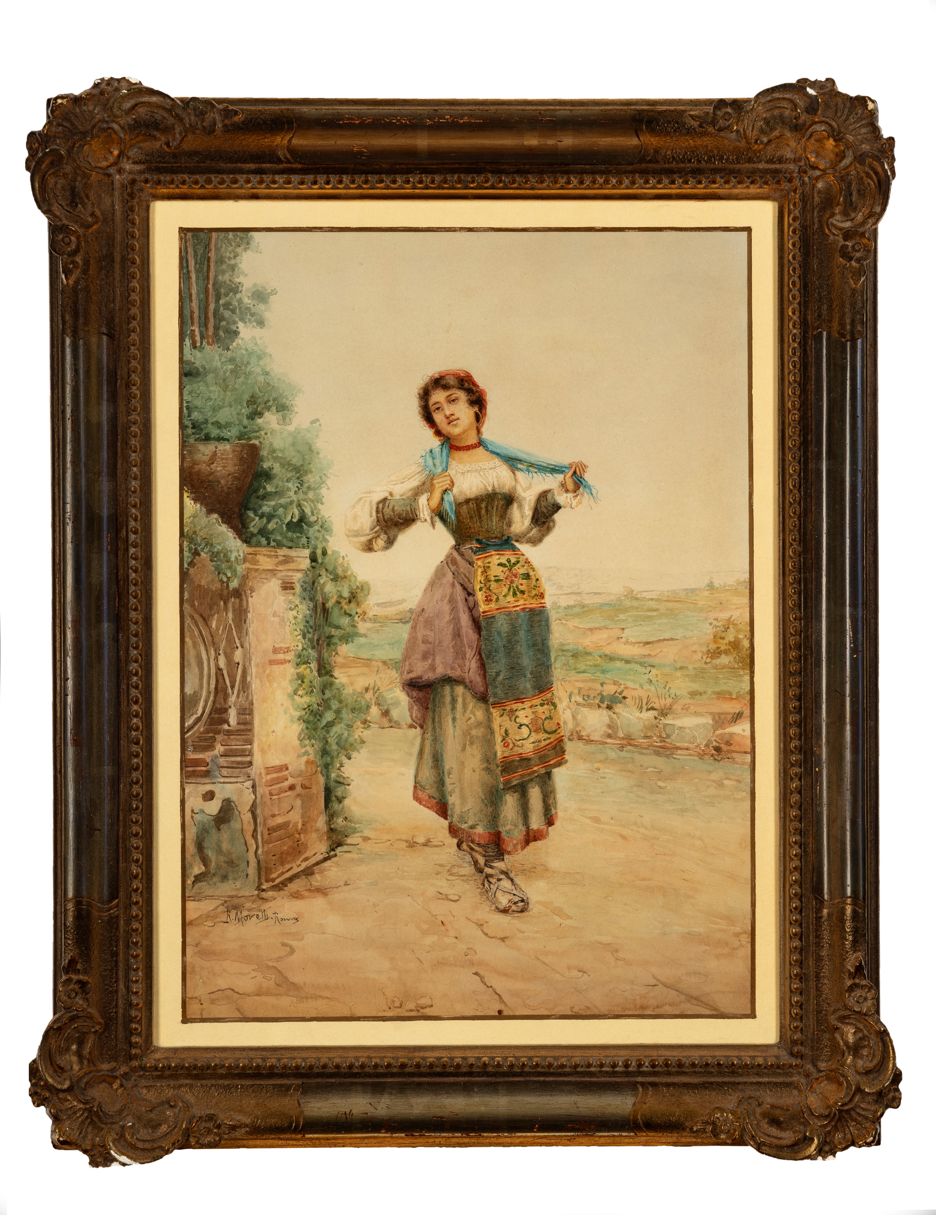 R. Moretti - Contadina nella campagna romana