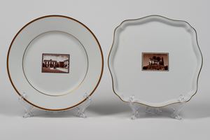 Due vassoi in porcellana bianca, Richard Ginori per "Gemmi", Sarzana, 2014