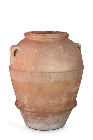 Grande orcio biansato in terracotta. Toscana, met&agrave; secolo XIX