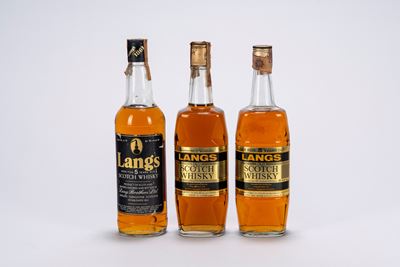 Selezione Langs, 3 bottiglie di whisky