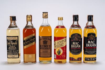 Selezione di Whisky pregiati, contenente 6 bottiglie