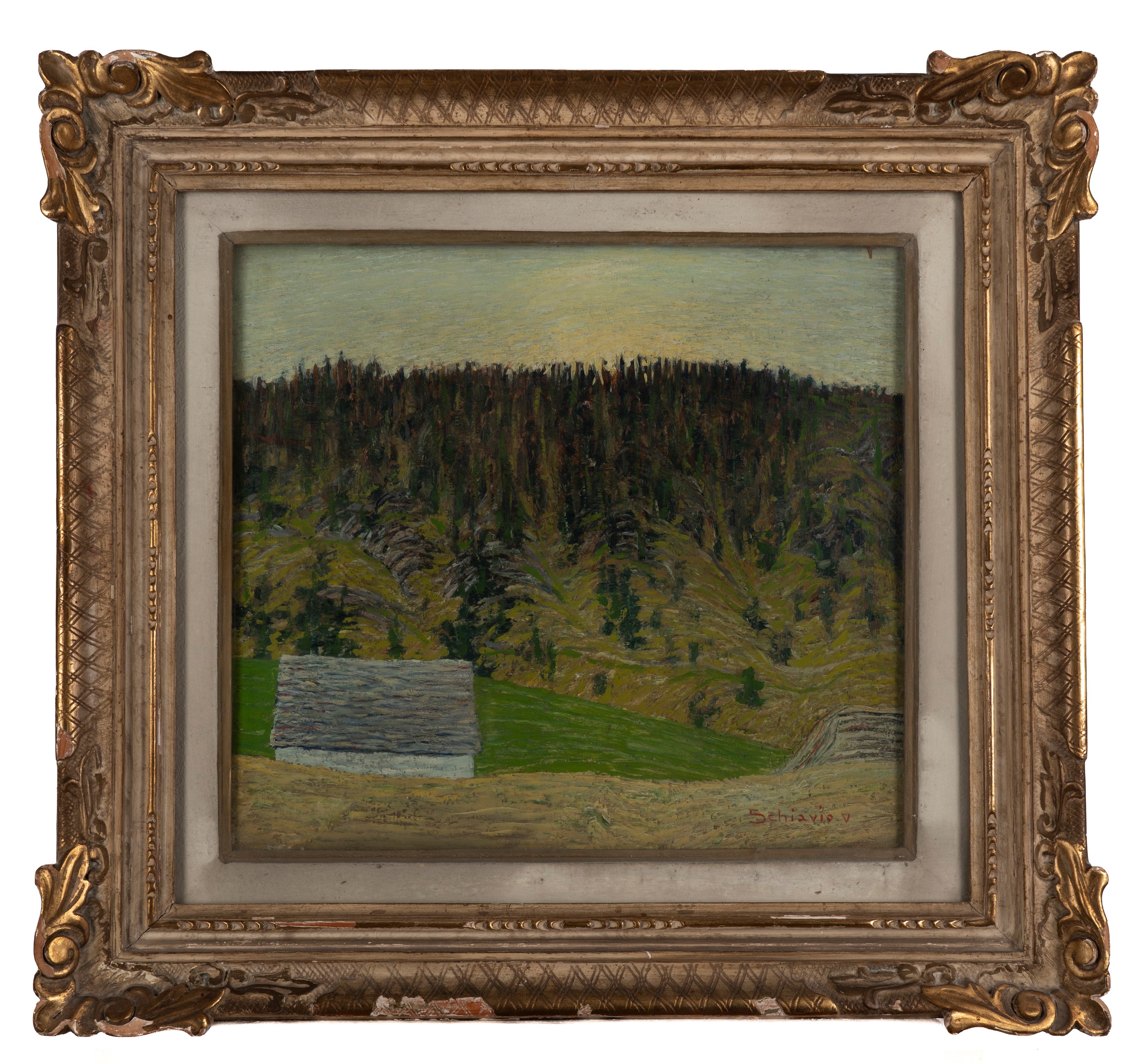 Paesaggio montano con baita