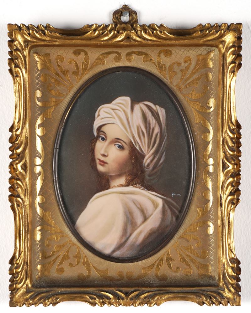 Gruppo di tre fotominiature ritoccate a mano