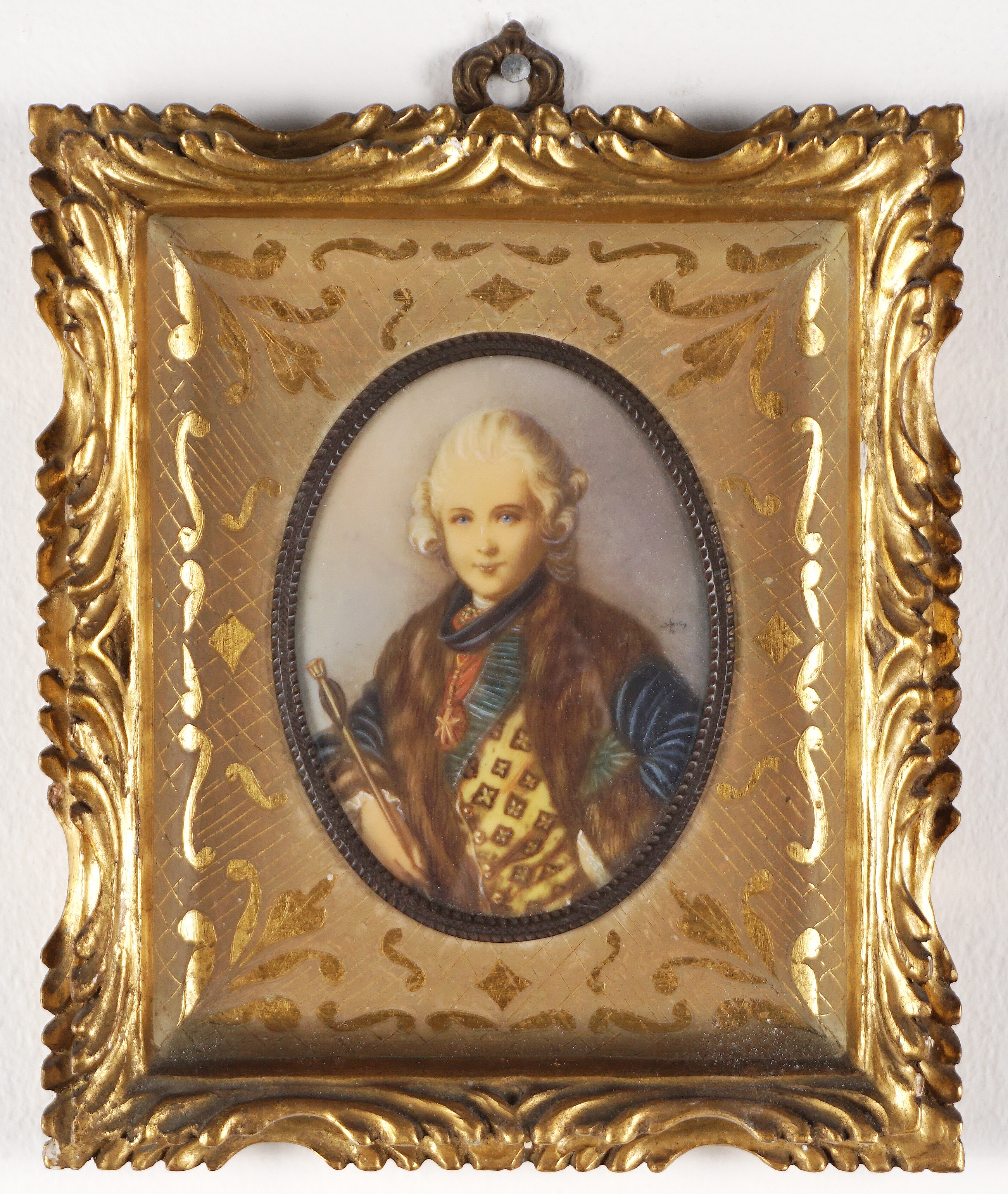 Gruppo di tre fotominiature ritoccate a mano