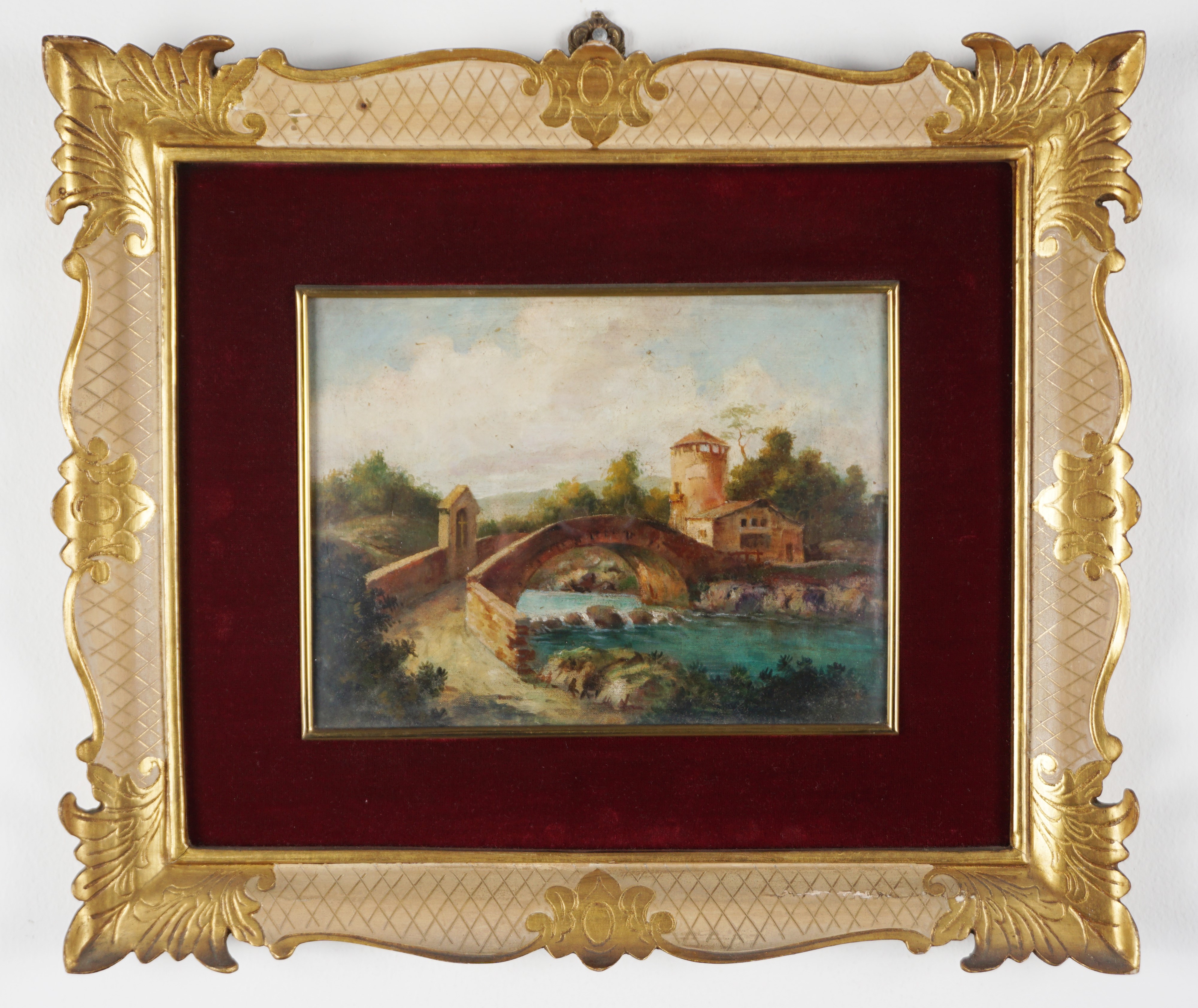 Paesaggi con rovine, fiume e castello