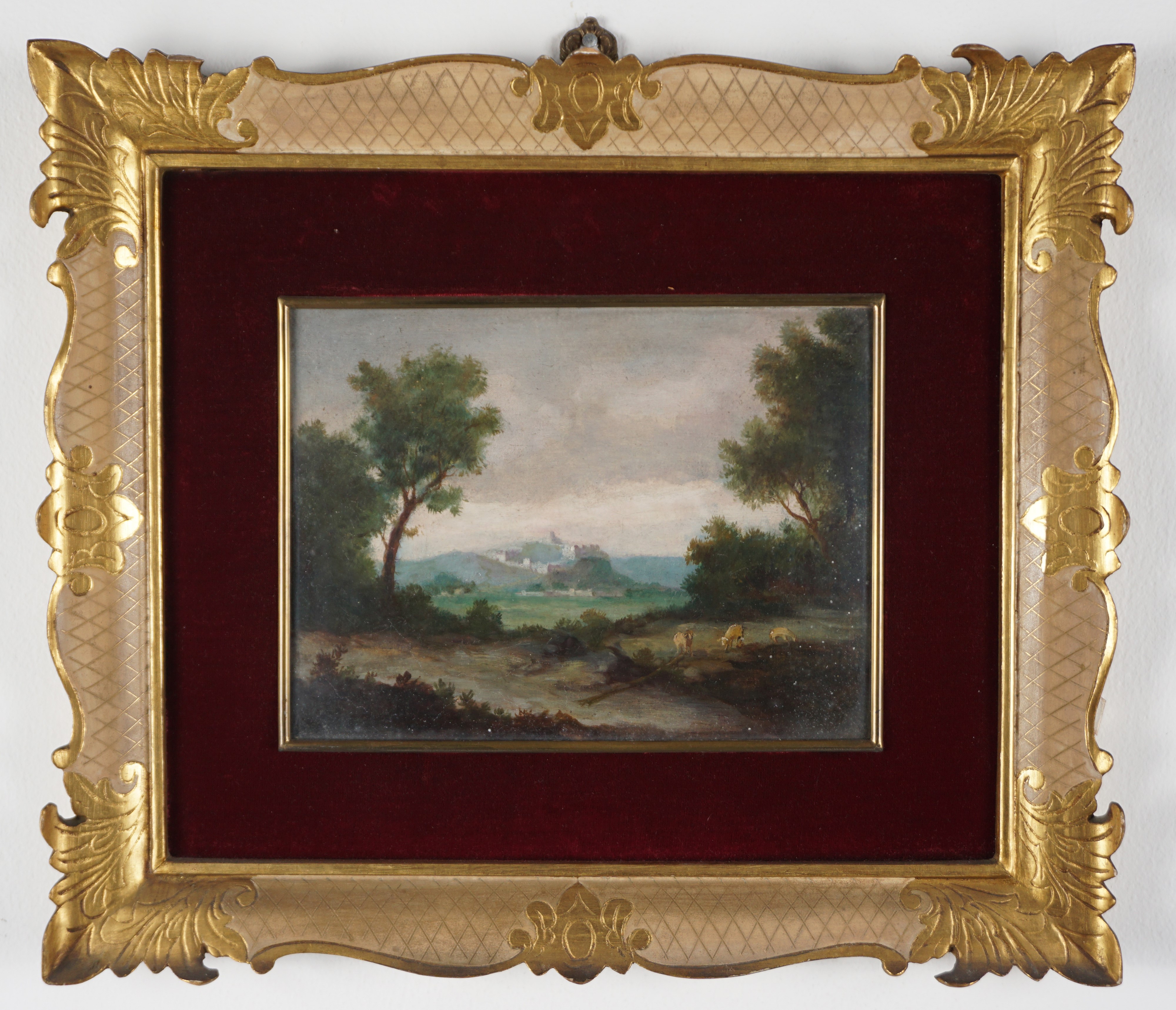 Paesaggi con rovine, fiume e castello