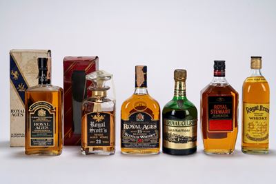 Selezione di Whisky Royal: 6 Bottiglie Rare