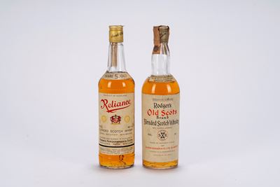 Selezione di whisky scozzese: Rodger's Old Scots e Reliance Blended Scotch