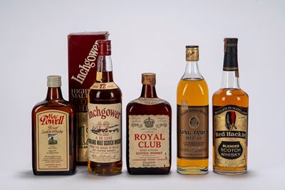 Selezione di Whisky, 5 Bottiglie assortite