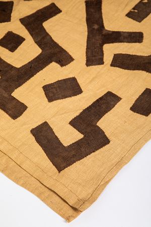 Lungo tessuto di rafia a grandi losanghe