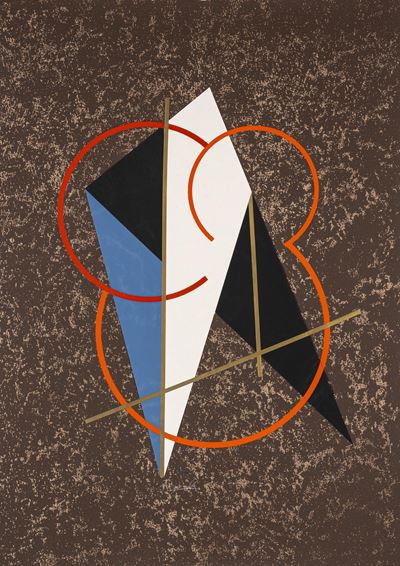 Composition (serigrafia a colori e collage)