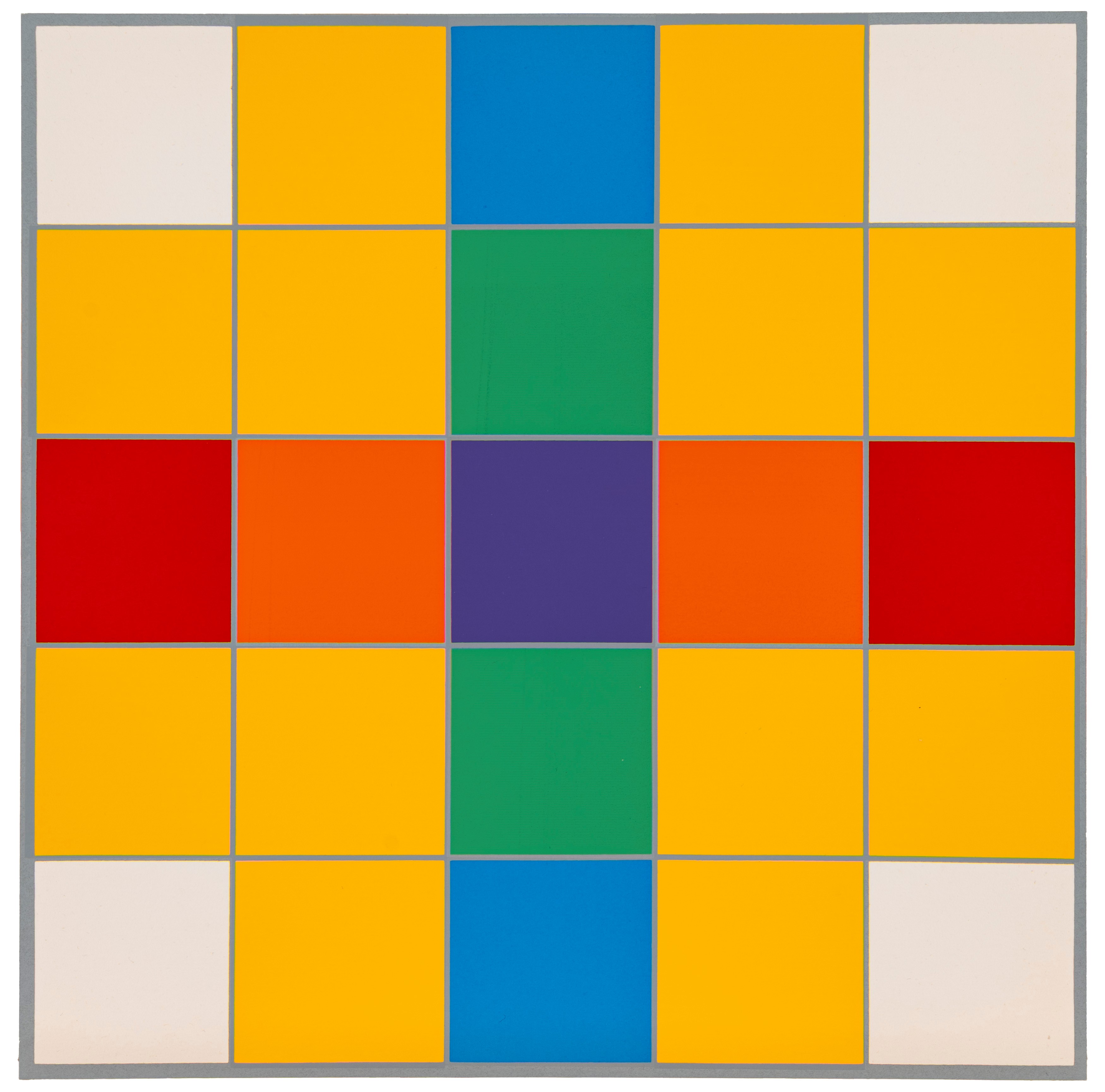 Paolo Minoli - Cartella con sei serigrafie a colori numerate (A-F), 1975
