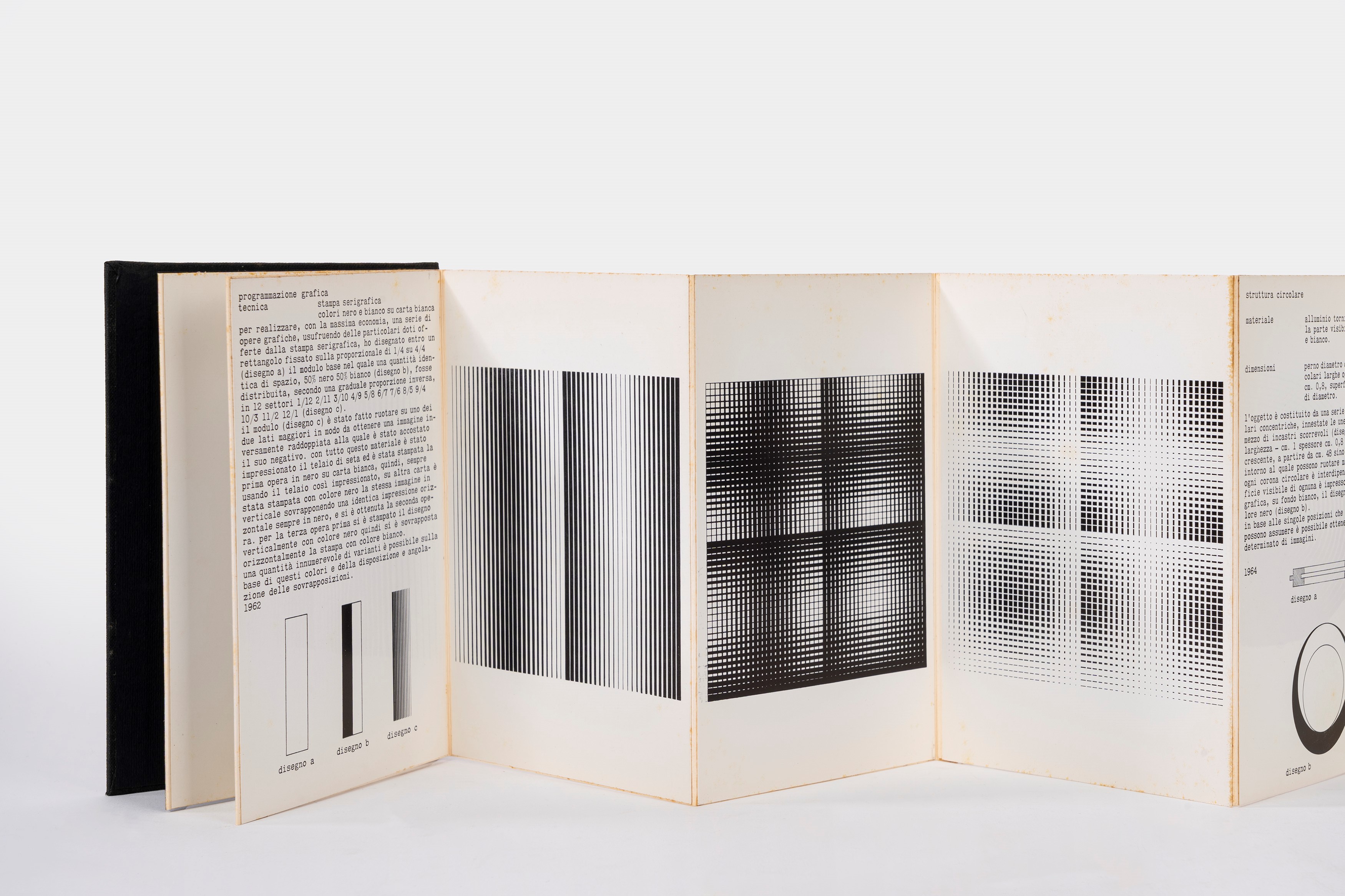 Getulio Alviani - Programmazioni Plastiche, serigrafia su leporello