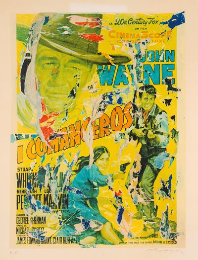 I Comanceros (serigrafia a colori e collage)