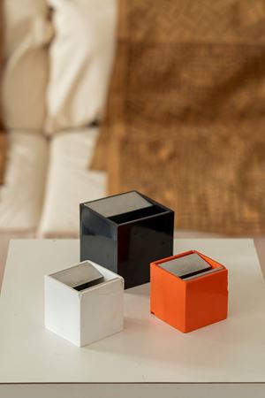 Set di tre posacenere modello 'Cubo'