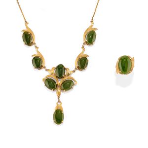 Demi parure con giada