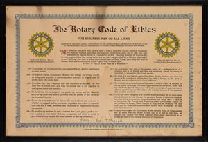 The Rotary Code of Ethics