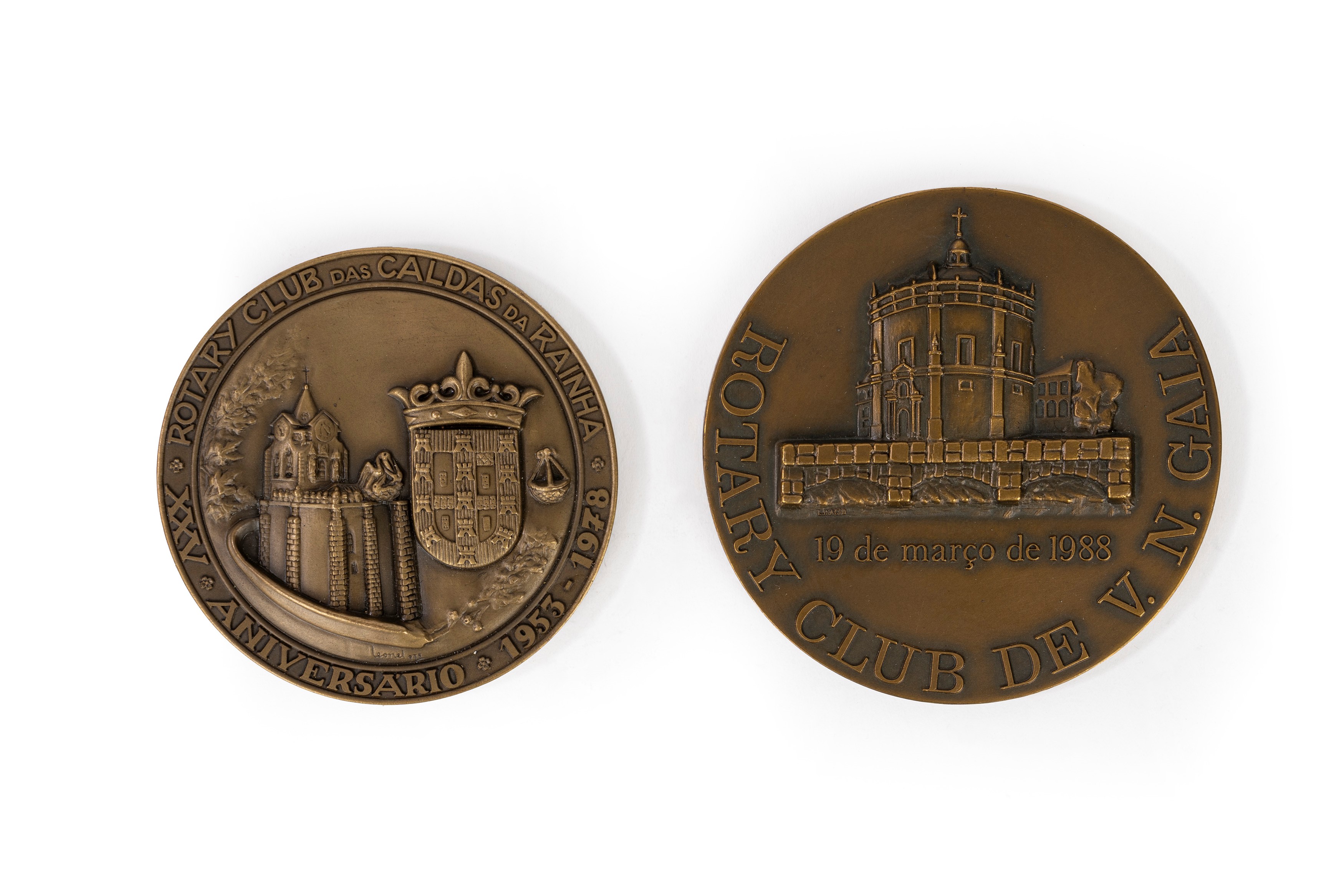 Coppia di medaglie commemorative