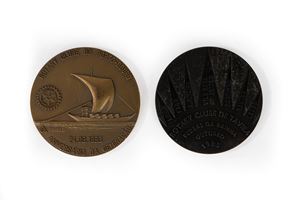 Coppia di medaglie commemorative