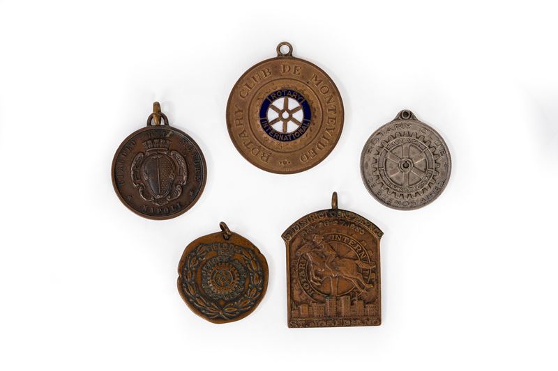 Serie di cinque medaglie celebrative