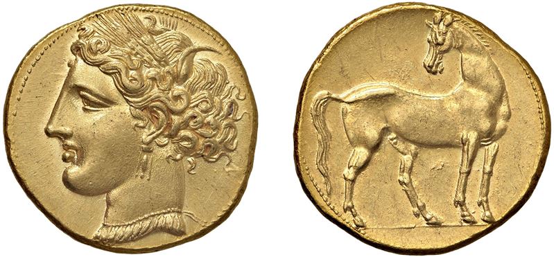 CARTAGINE – Triemistatere (shekel), circa 260 a.C., Cartagine.