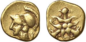 CIRENAICA &ndash; OFELLA, GOVERNATORE (circa 322-313 a.C.) - Emidracma, Cirene, coniato sotto il magistrato Jason.