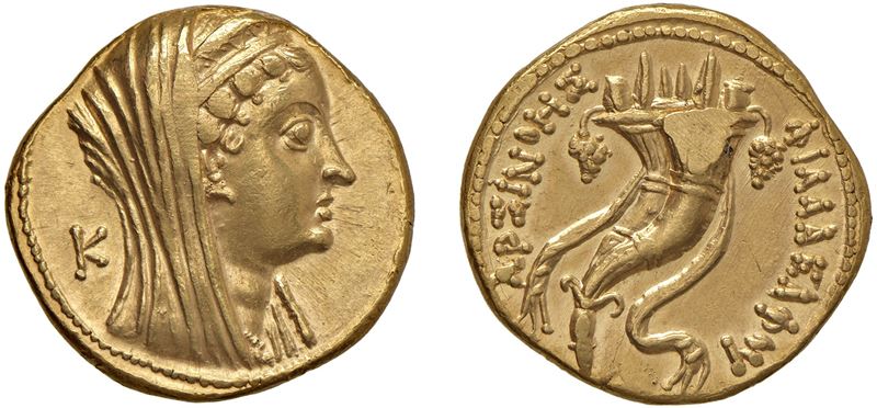 EGITTO - TOLOMEO II (285-246 a.C.) - Mnaieion o ottodramma in nome di Arsinoe II.