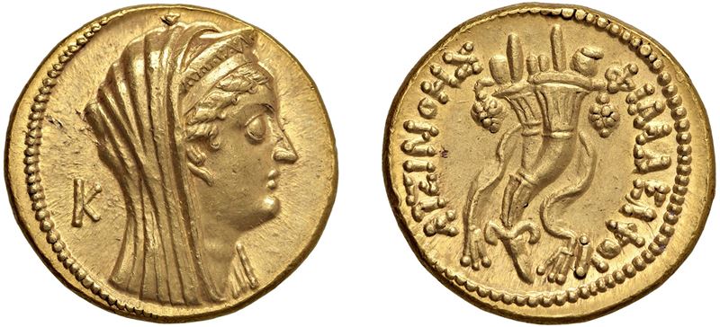 EGITTO - TOLOMEO II (285-246 a.C.) - Emi-mnaieion in nome di Arsinoe II. Emissione postuma da Tol...